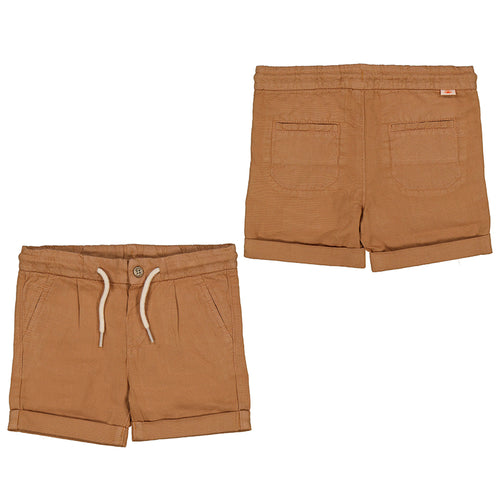 Toffee Linen Baby Shorts