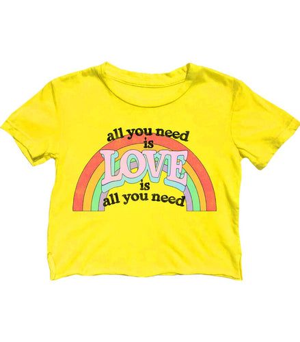 All You Need is Love Not Quite Crop Tee