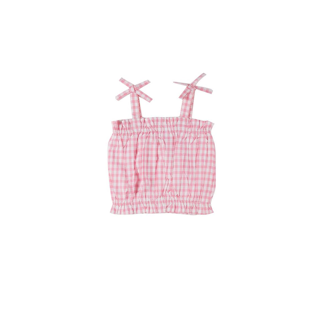 Pink Gingham Crop Top