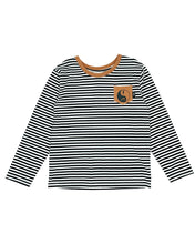 Load image into Gallery viewer, Black &amp; White Stripe Crasher Long Sleeve Tee