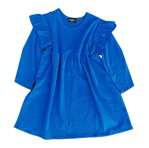 Electric Blue Ruffle Circle Dress