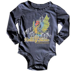 Rolling Stones Vintage Navy Long Sleeve Onesie