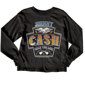 Johnny Cash Jet Black Long Sleeve Tee