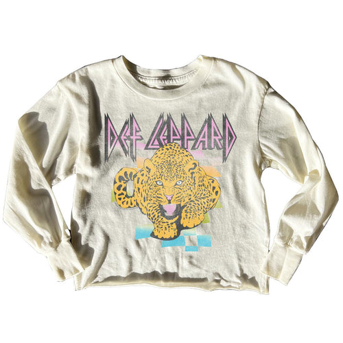 Def Leppard Not Quite Cropped Long Sleeve Tee