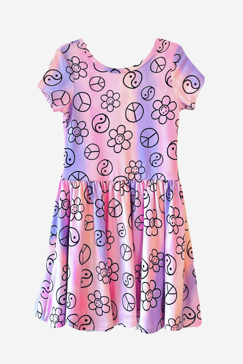 Pastel Gradient Emoji Be Happy Dress