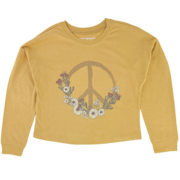 Peace Flowers Long Sleeve Oversized Tee