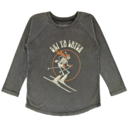 Mineral Black Ski Ya Later Raglan Tee