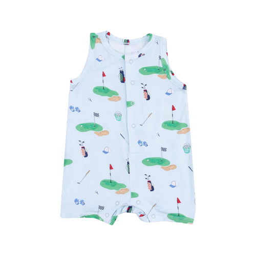 Golf Things Blue Shortie Romper