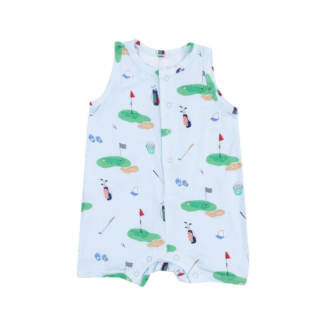 Golf Things Blue Shortie Romper