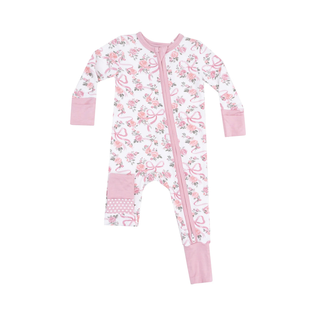 Ribbons and Flowers 2 Way Zip Romper
