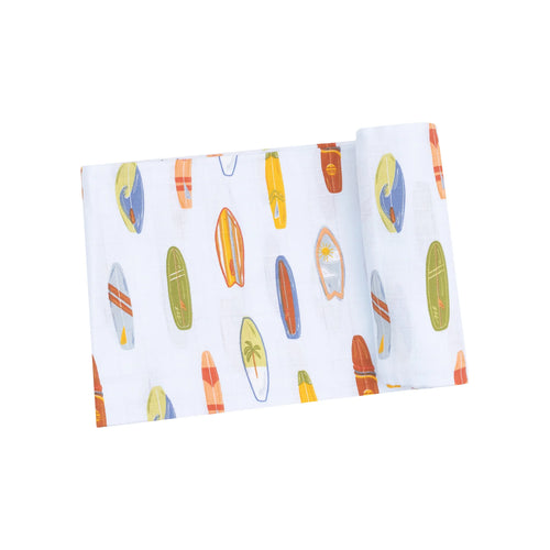 Vintage Surfboards Swaddle Blanket
