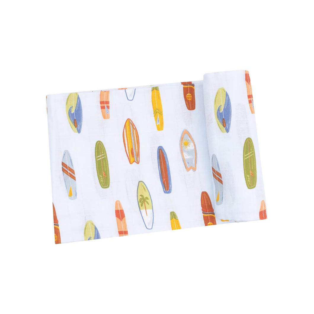 Vintage Surfboards Swaddle Blanket