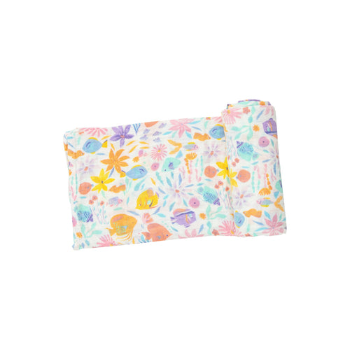 Tropical Fish Floral Swaddle Blanket