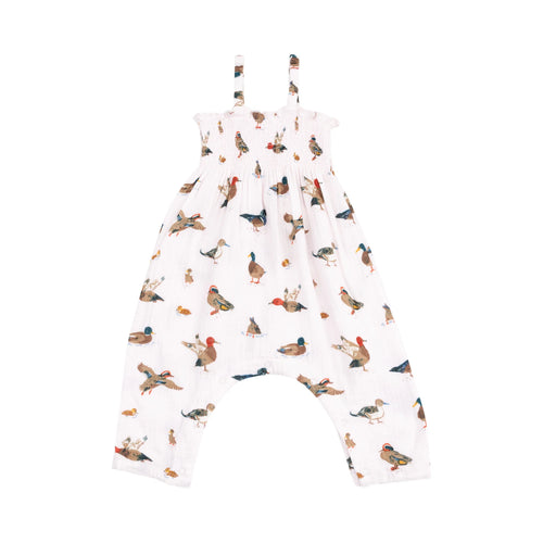 Pink Ducks Smocked Romper