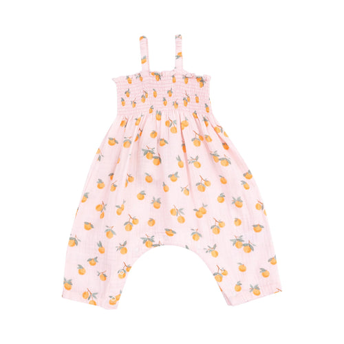Sweet Clementines Smocked Romper