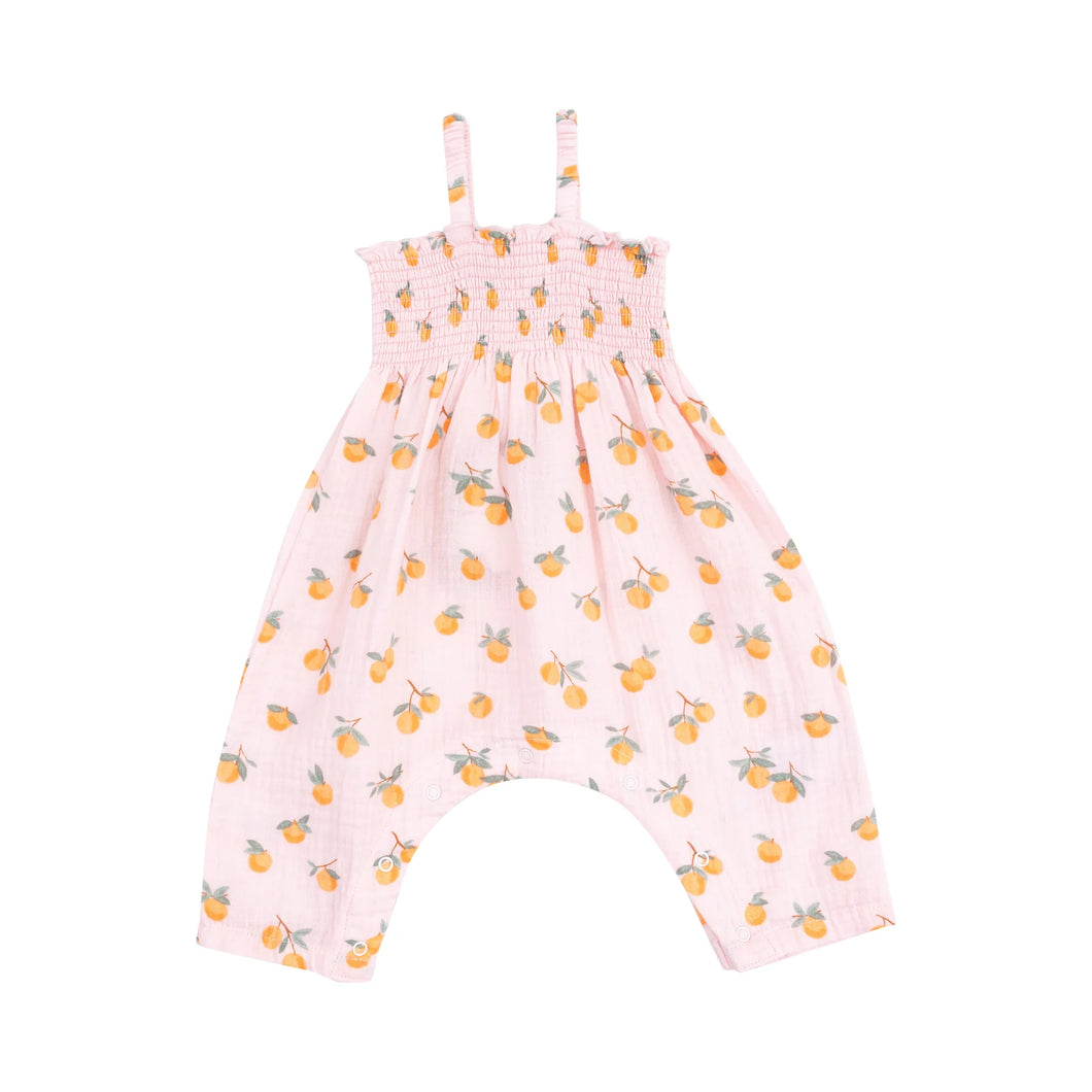 Sweet Clementines Smocked Romper