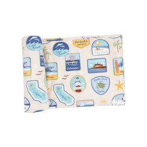 Beach Patches Swaddle Blanket
