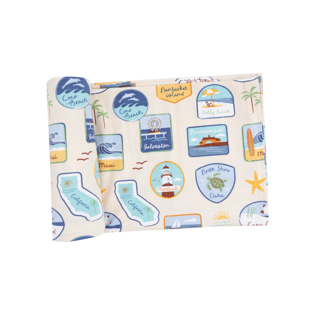 Beach Patches Swaddle Blanket