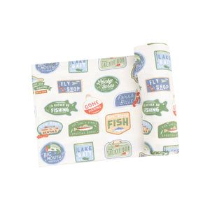 Bait Shop Signage Swaddle Blanket