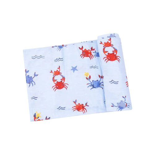 Crayon Crabs Swaddle Blanket