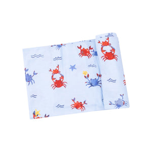 Crayon Crabs Swaddle Blanket