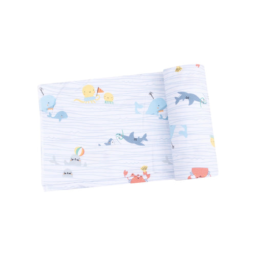 Sea Stripes Swaddle Blanket