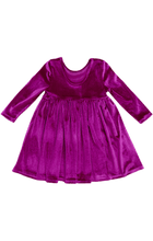 Load image into Gallery viewer, Berry Velour Steph Dress
