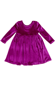 Berry Velour Steph Dress