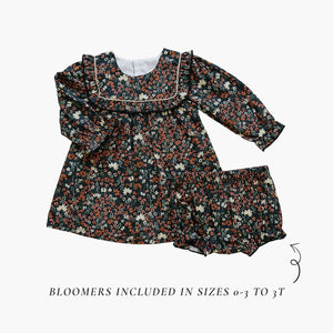 Midnight Meadow Dress and Bloomer