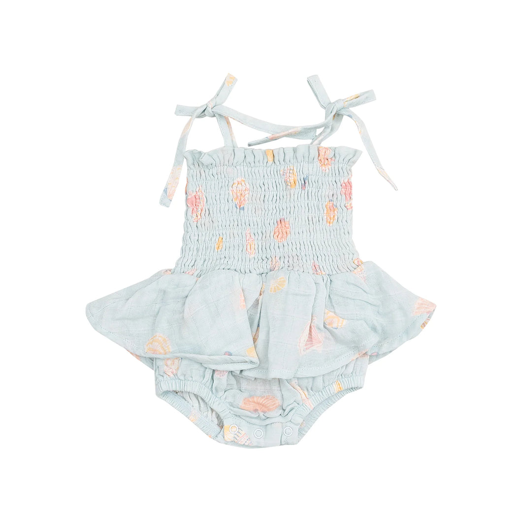 Pretty Seashells Smocked Bubble With Skirt