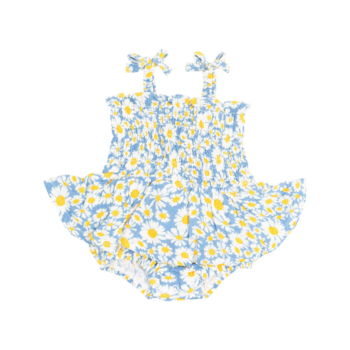 Shasta Daisy Smocked Bubble With Skirt