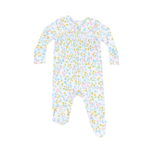 Caroline's Calico Smocked Peter Pan Footie