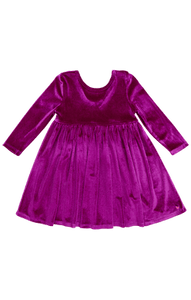 Berry Velour Steph Dress