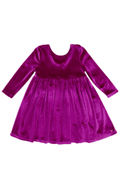 Berry Velour Steph Dress