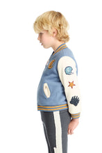 Load image into Gallery viewer, Steel Blue Stonewash Bomber Jacket