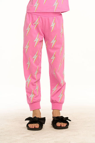 Pink Lightening Bolt Jogger