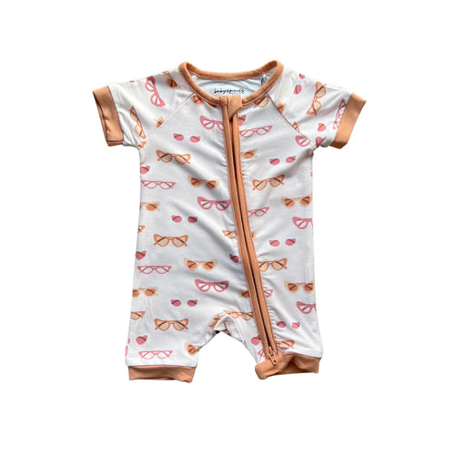 Retro Shades Summer Zip Romper