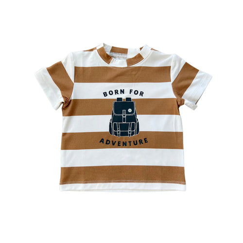 Born For Adventure Striped Short Sleeve Shirt