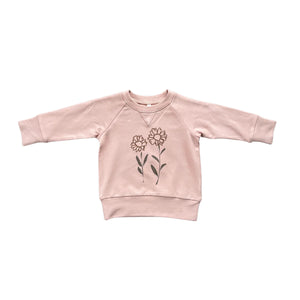 Hand Drawn Daisy Raglan Sweatshirt