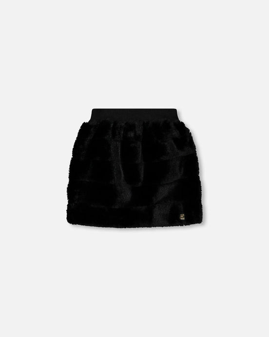 Black Faux Fur Skirt
