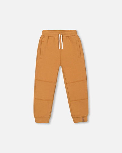 Rust Fleece Simple Sweatpants