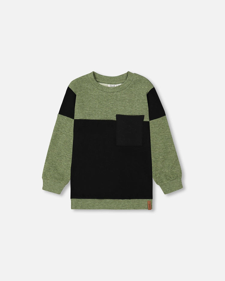 Ivy Brushed Rib Colorblock Top