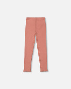 Pink Cinnamon Ribbed Leggings