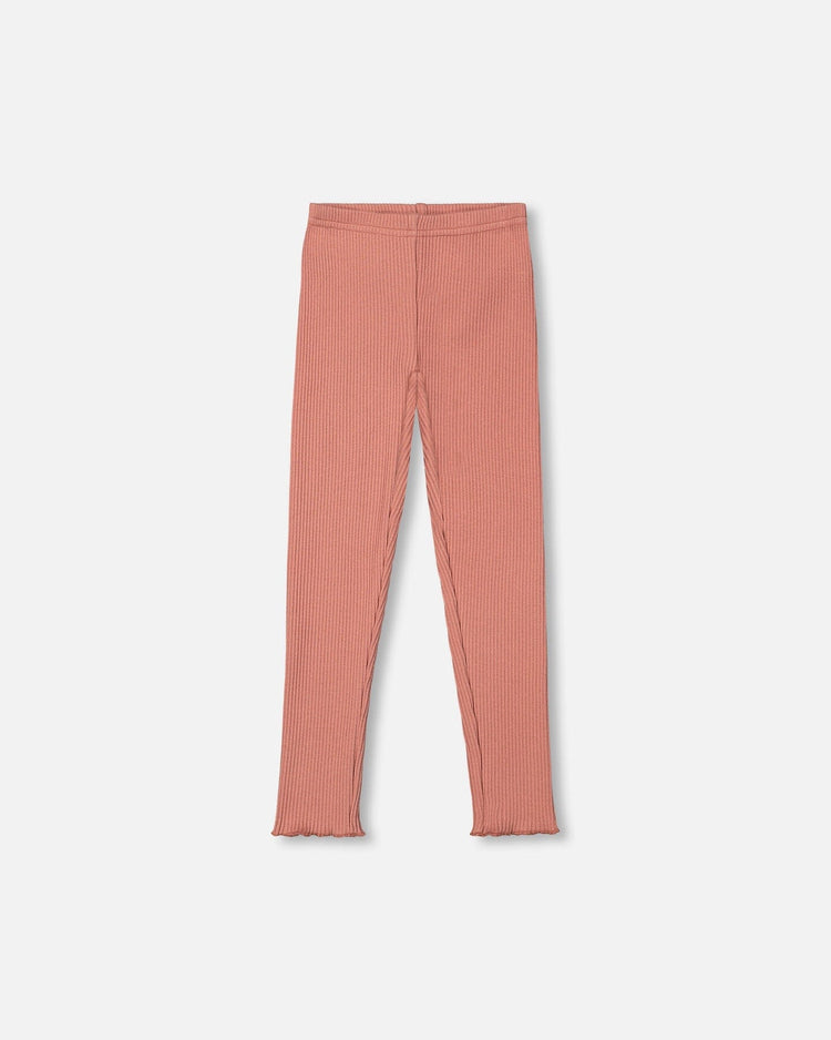 Pink Cinnamon Ribbed Leggings