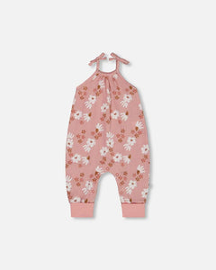 Floral Muslin Tie Baby Jumper