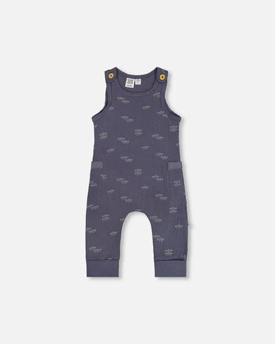 Paper Boats Muslin Baby Jumpsuit