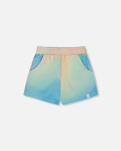 Rainbow Gradient Printed Short