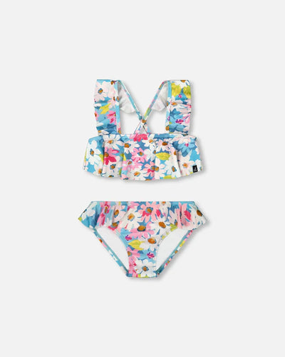 Printed Flowers Garden Two Piece Swimsuit