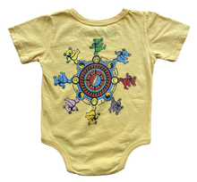 Load image into Gallery viewer, Yellow Grateful Dead Circle Dancing Bears Onesie