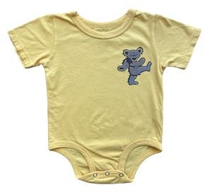 Yellow Grateful Dead Circle Dancing Bears Onesie